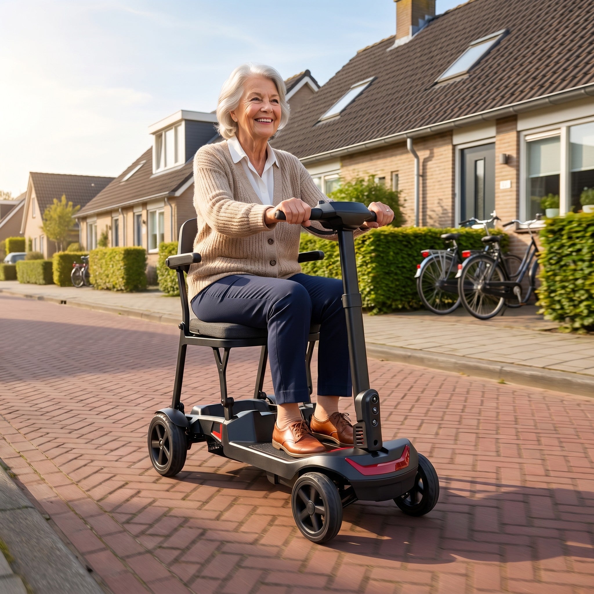 IVA Traveler 500 Zwart/rood - GoVida - opvouwbare - scootmobielen