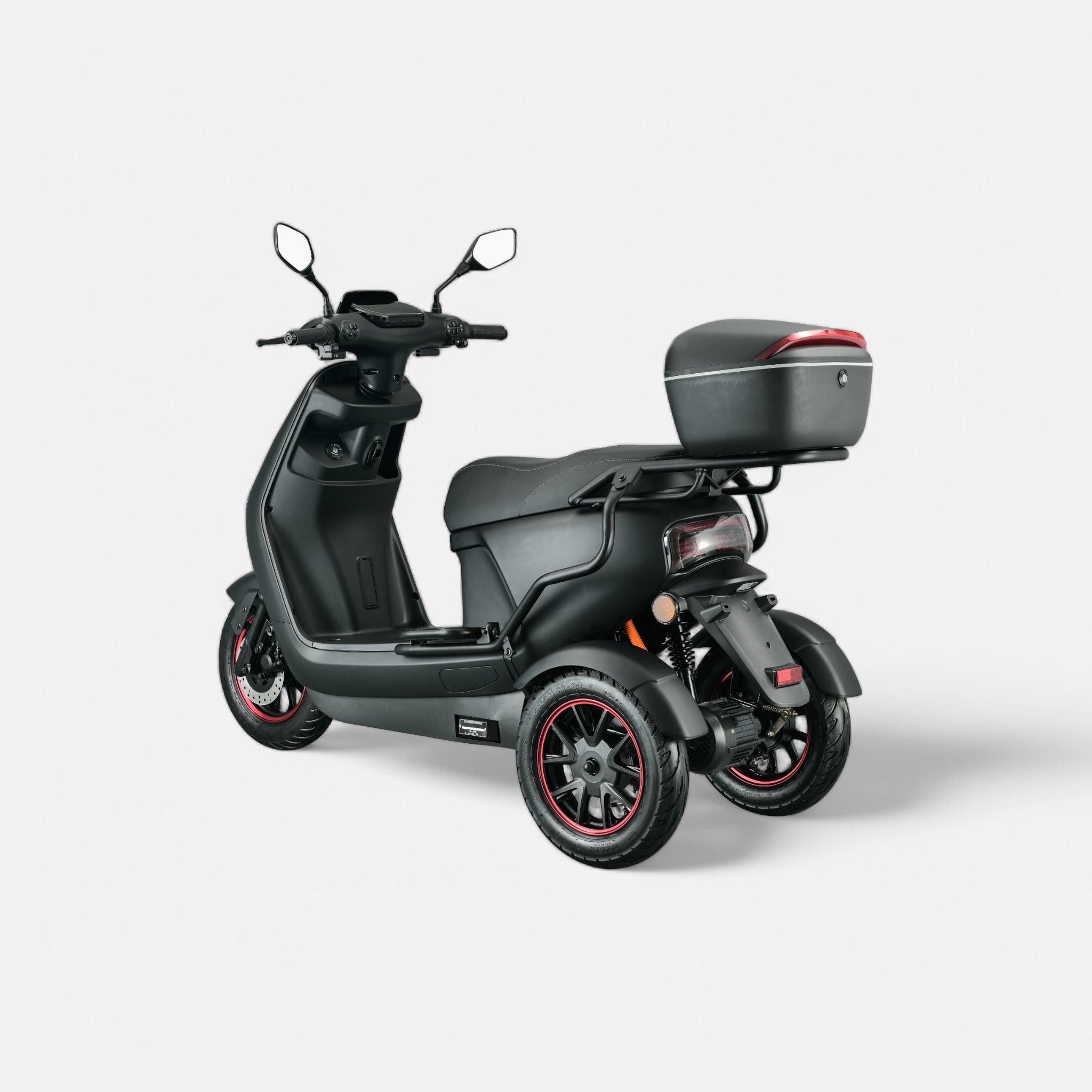 GoVida IVA TR3 2.0 driewielers in matzwart, showcasing its sleek design and three-wheel stability.