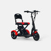 GoVida IVA Traveler 300 Rood opvouwbare scootmobiel in vibrant red, showcasing its compact and portable design.