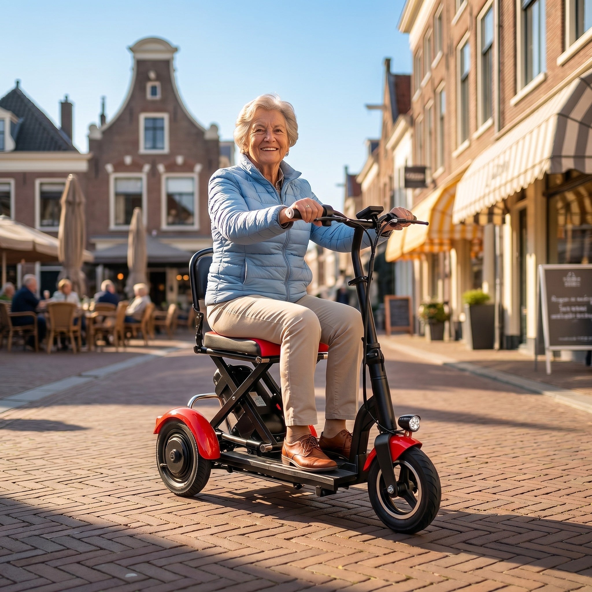 IVA Traveler 300 Rood - GoVida - opvouwbare - scootmobielen