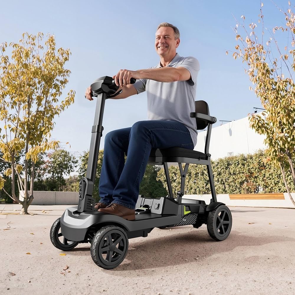 IVA Traveler 500 Zwart/rood - GoVida - opvouwbare - scootmobielen